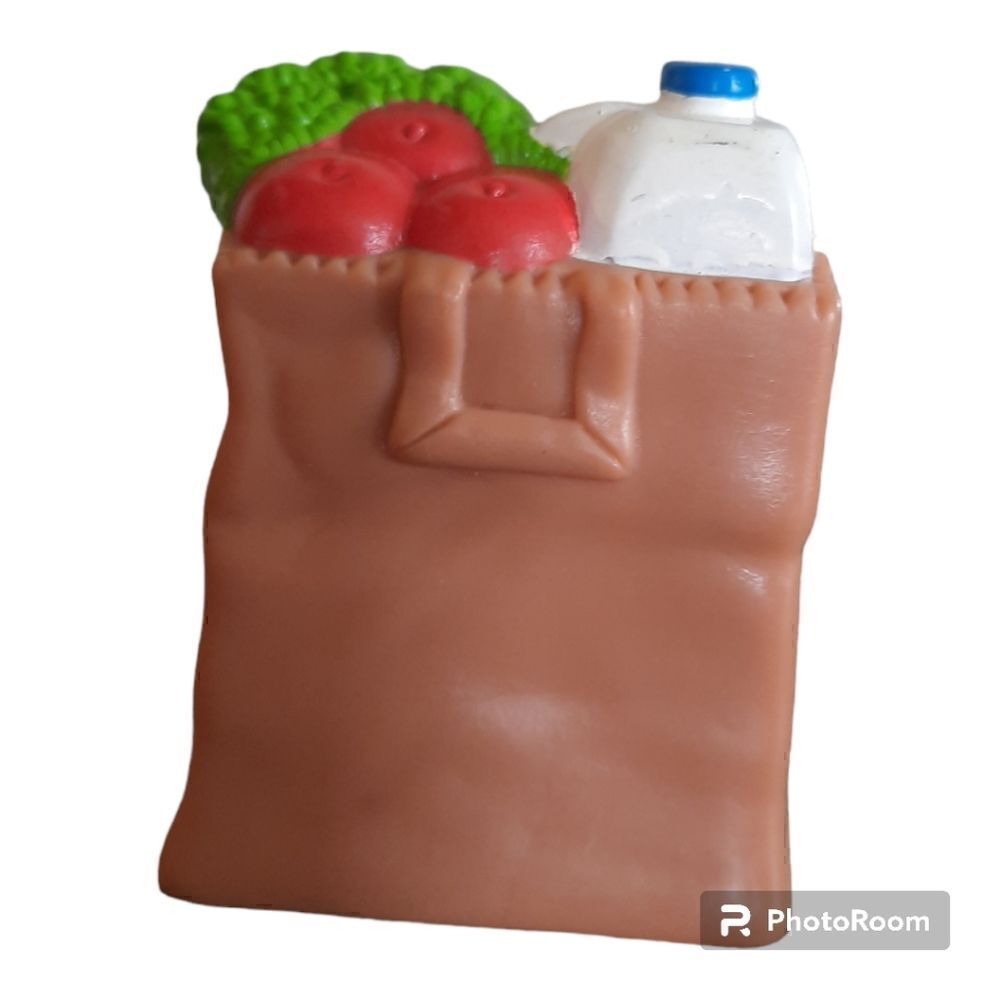 Fisher Price Loving Family Dollhouse Brown Bag Groceries Kitchen Food